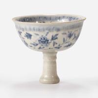 A Vietnamese blue and white-decorated stem cup Le dynasty 15th/16th century or later