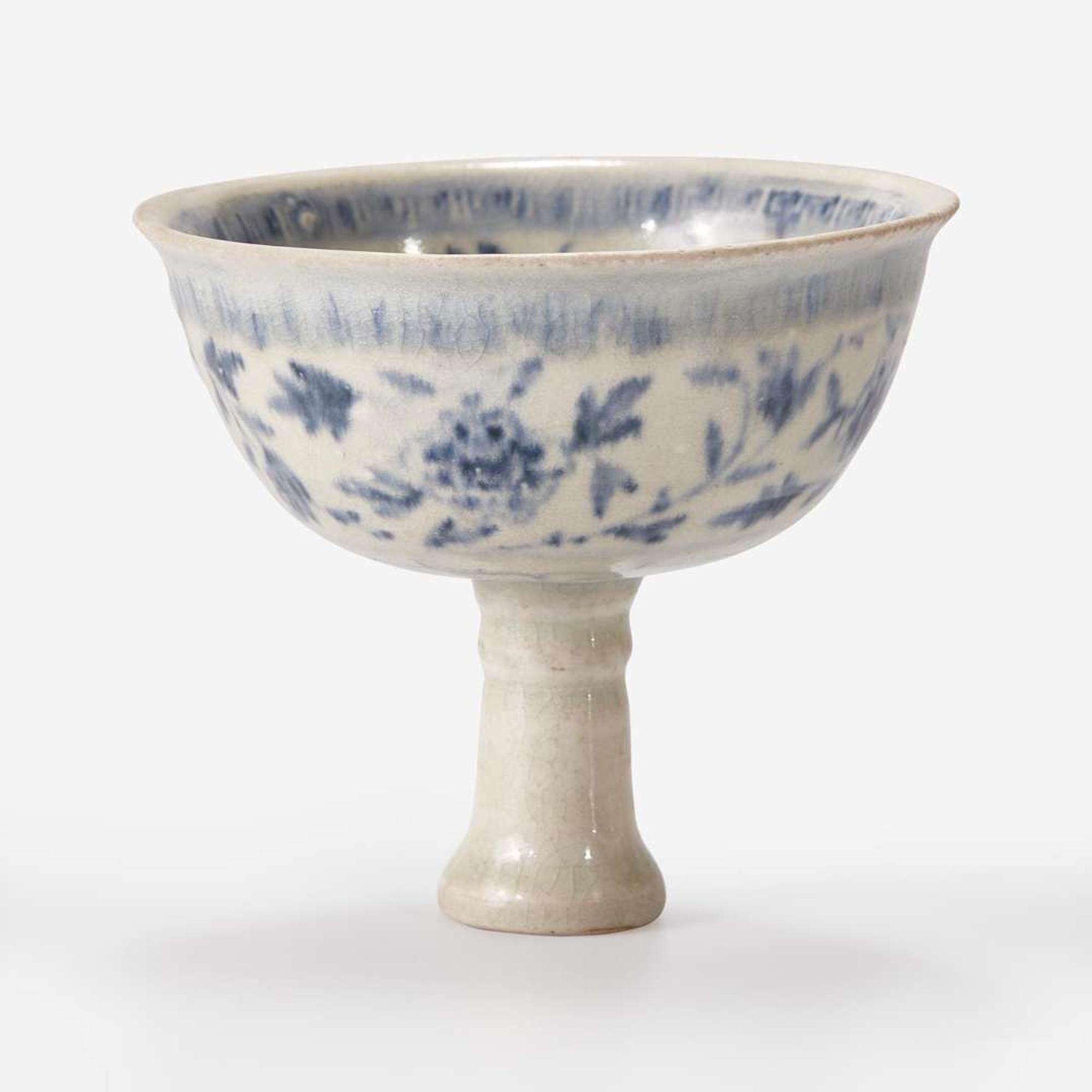 A Vietnamese blue and white-decorated stem cup Le dynasty 15th/16th century or later