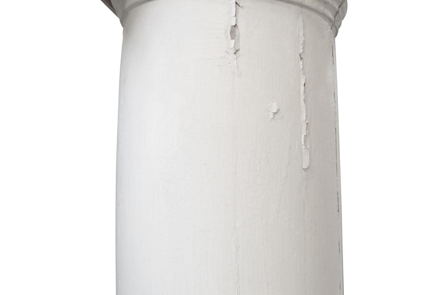 A Pair of Painted Wood Columns 13" W x 13" D x 71" H — United States, Early 20th Century