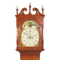 A Federal Inlaid Mahogany Tall Case Clock