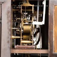 An American Mahogany Nine-Tube Tall Case Clock by Colonial Mfg. Co.