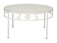 A Suite of White-Painted Cast Metal Garden Furniture