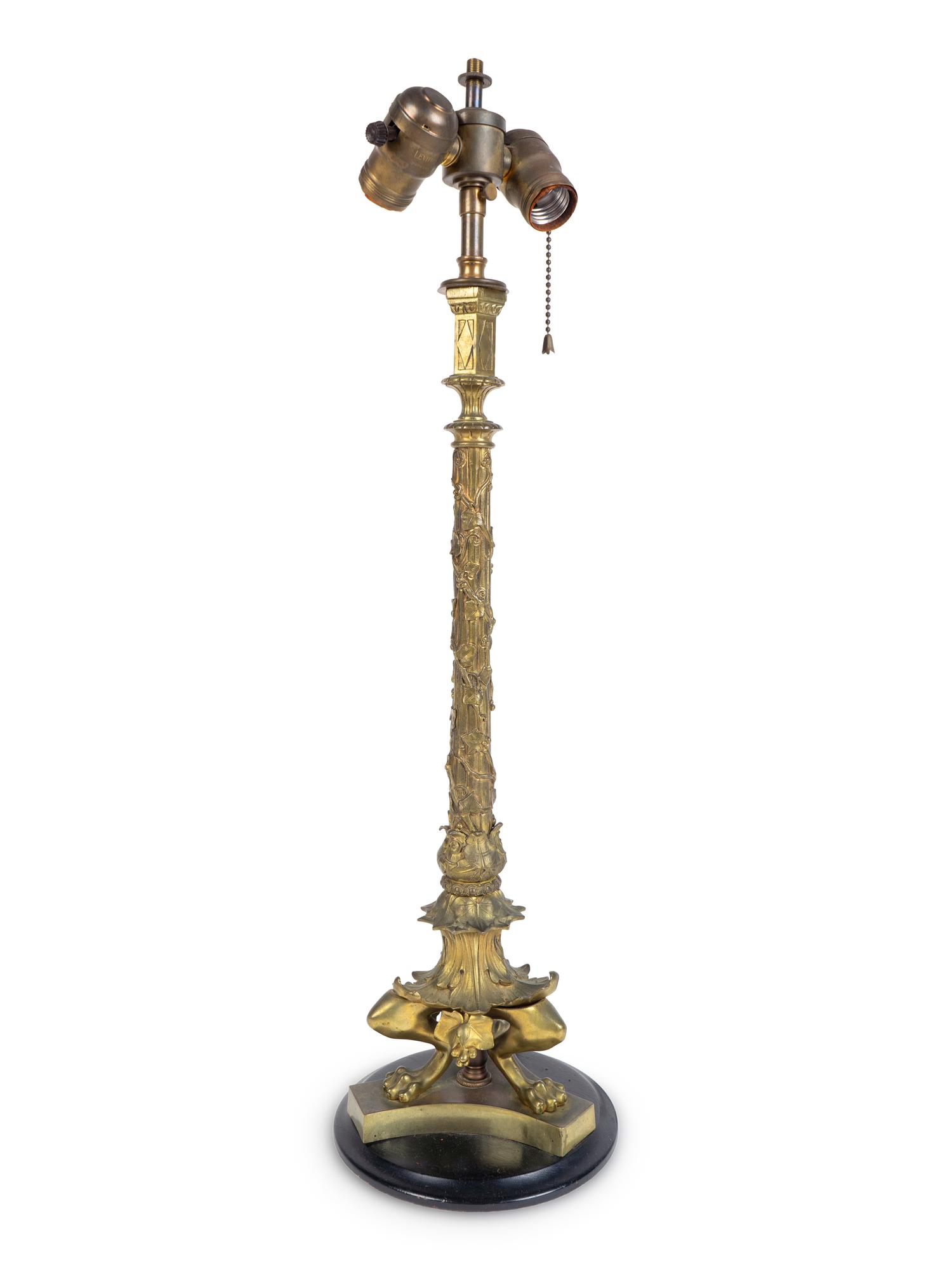 A French Etruscan Style Bronze Candlestick — 19TH CENTURY