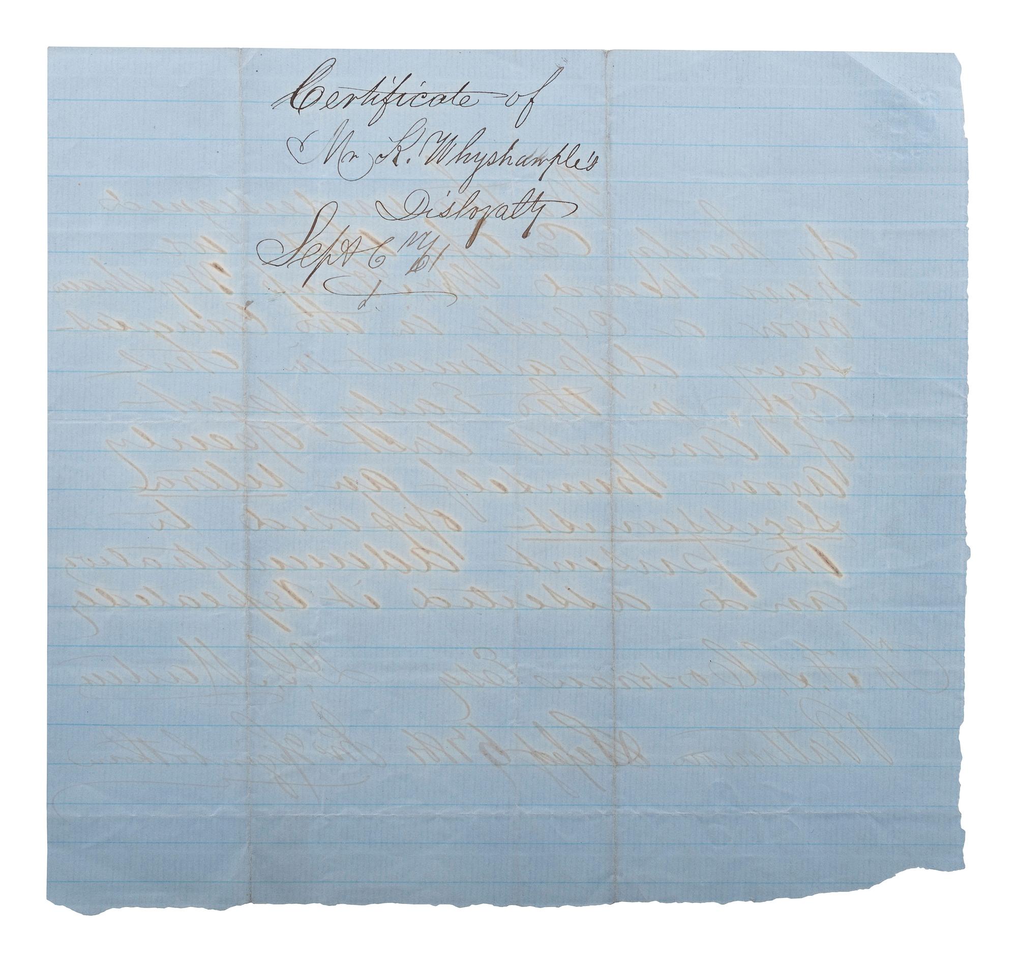 [SLAVERY & ABOLITION] -- [COCKRAN, Francis S. (1814-1886)]. Archive of letters to Maryland abolitionist and Underground Railroad supporter, comprising: