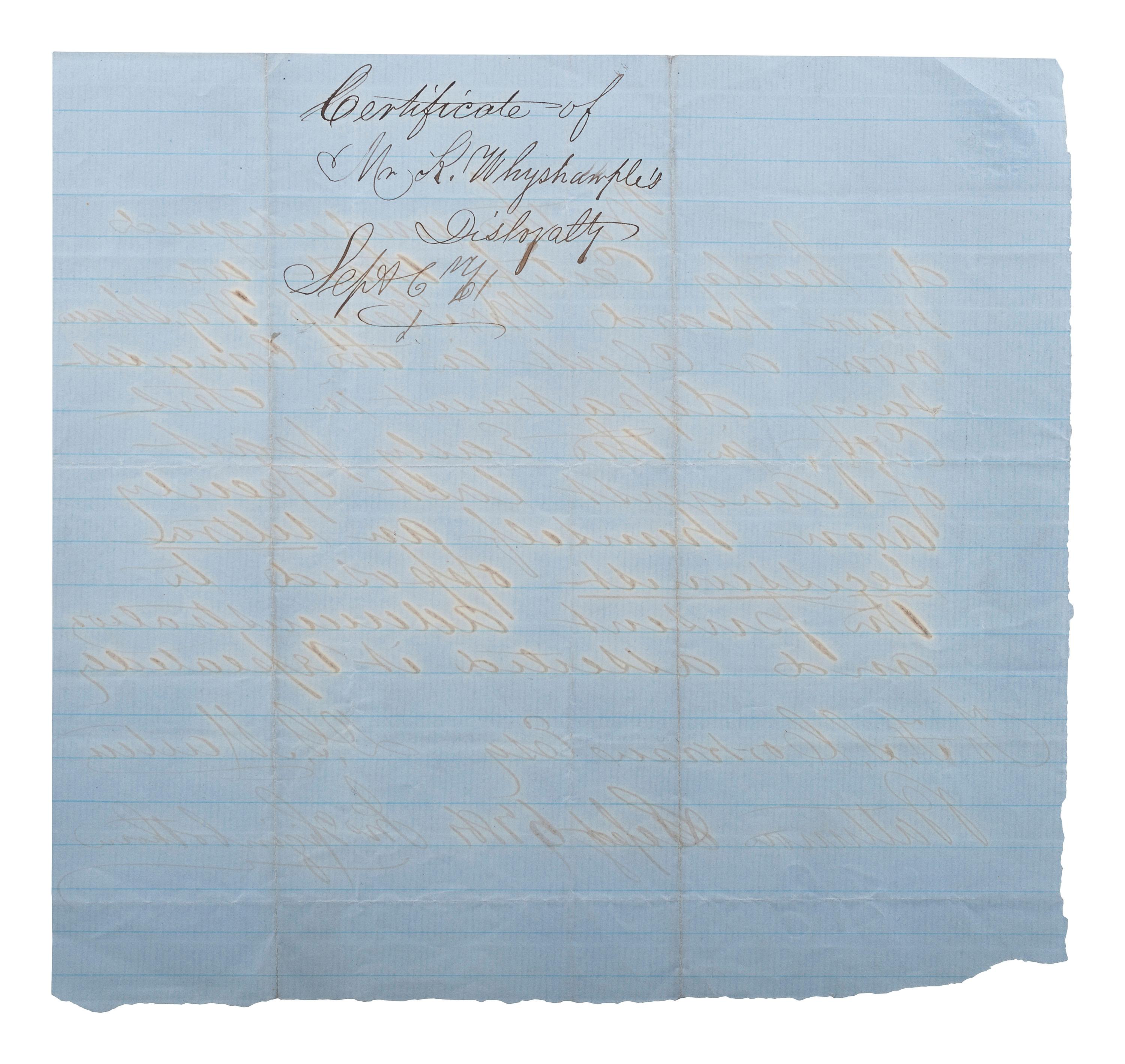 [SLAVERY & ABOLITION] -- [COCKRAN, Francis S. (1814-1886)]. Archive of letters to Maryland abolitionist and Underground Railroad supporter, comprising: