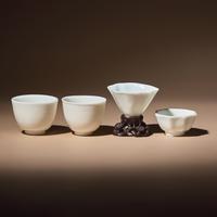 Four Chinese Blanc-de-Chine Porcelain Wine Cups, 17th-18th Century — 清早中期 德化白瓷酒杯三隻
