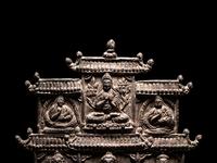 A Tibetan Silver Travelling Shrine, Ga‘u