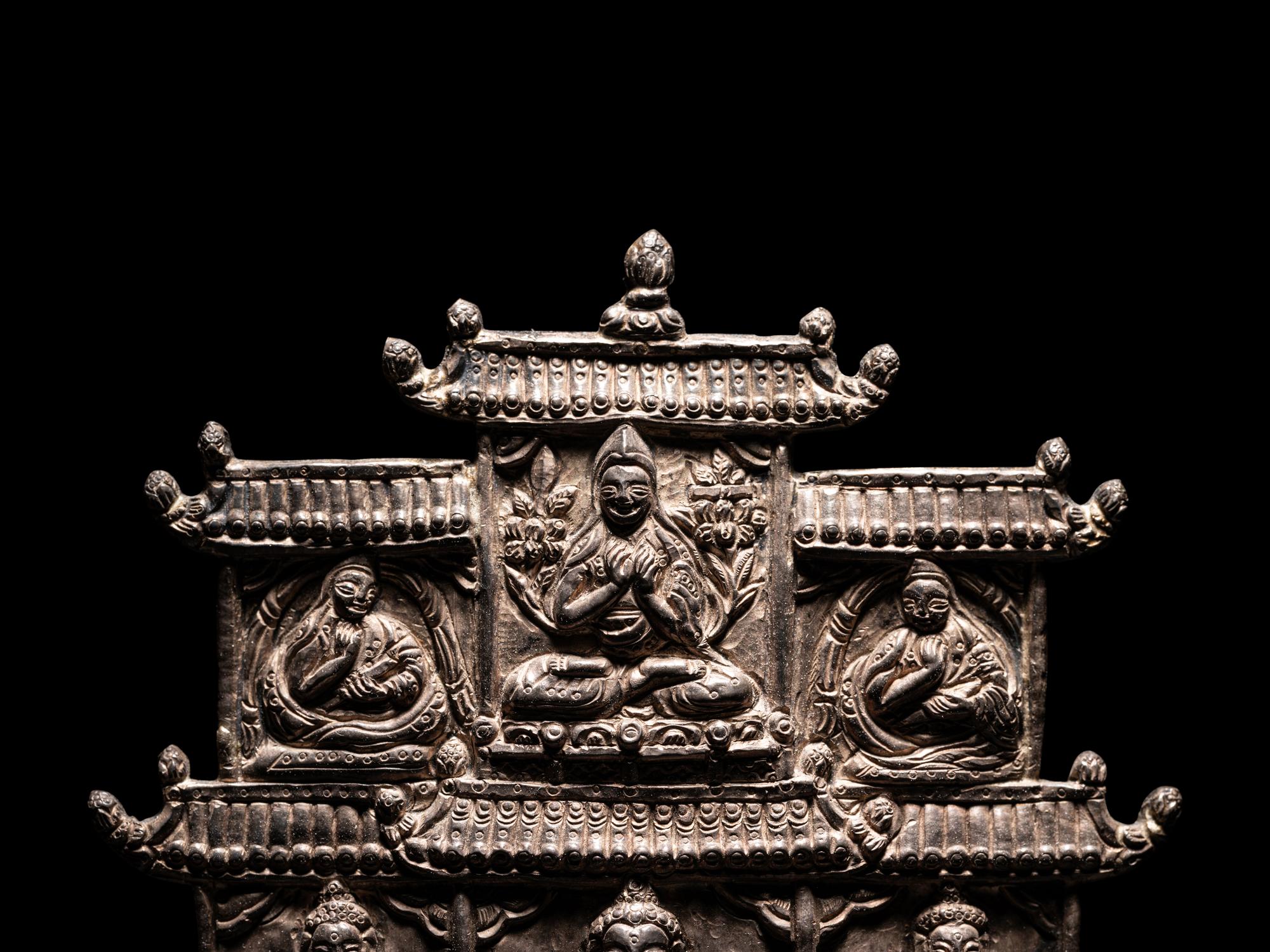 A Tibetan Silver Travelling Shrine, Ga‘u