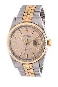 ROLEX, STAINLESS STEEL AND YELLOW GOLD REF. 1601 'DATEJUST' WRISTWATCH, CIRCA 1970