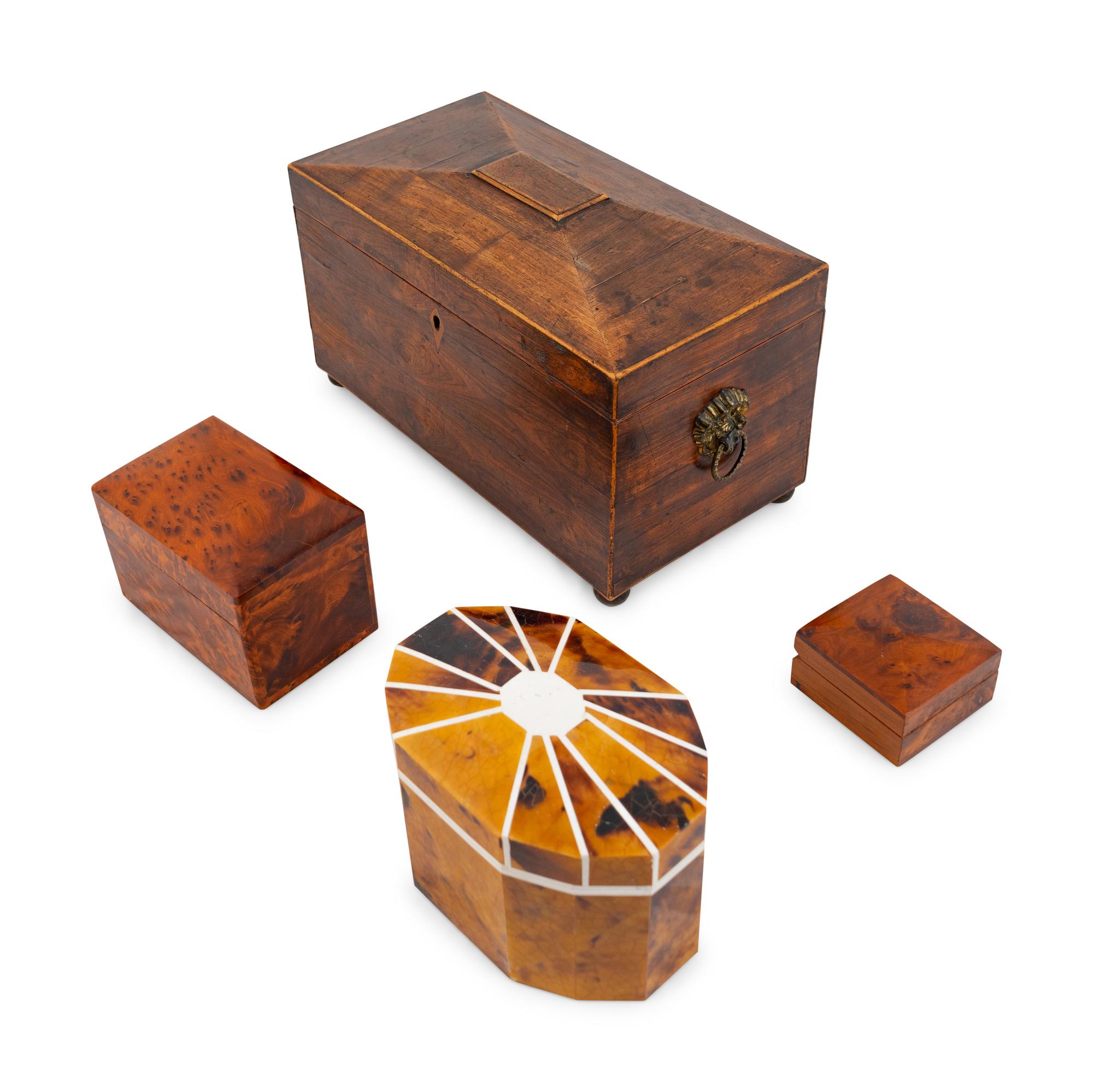 A Collection of Four English Boxes — 19TH/20TH CENTURY