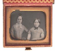 [EARLY PHOTOGRAPHY]. 14 sixth plate daguerreotypes featuring pairs and trios of sitters.