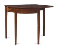 A Federal Inlaid Mahogany Serpentine Games Table, Philadelphia, PA, Circa 1805