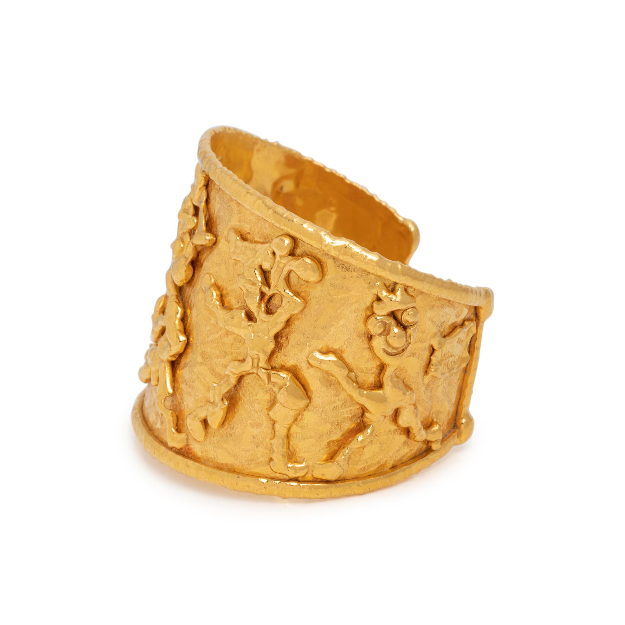 JEAN MAHIE, HIGH KARAT YELLOW GOLD CUFF BRACELET