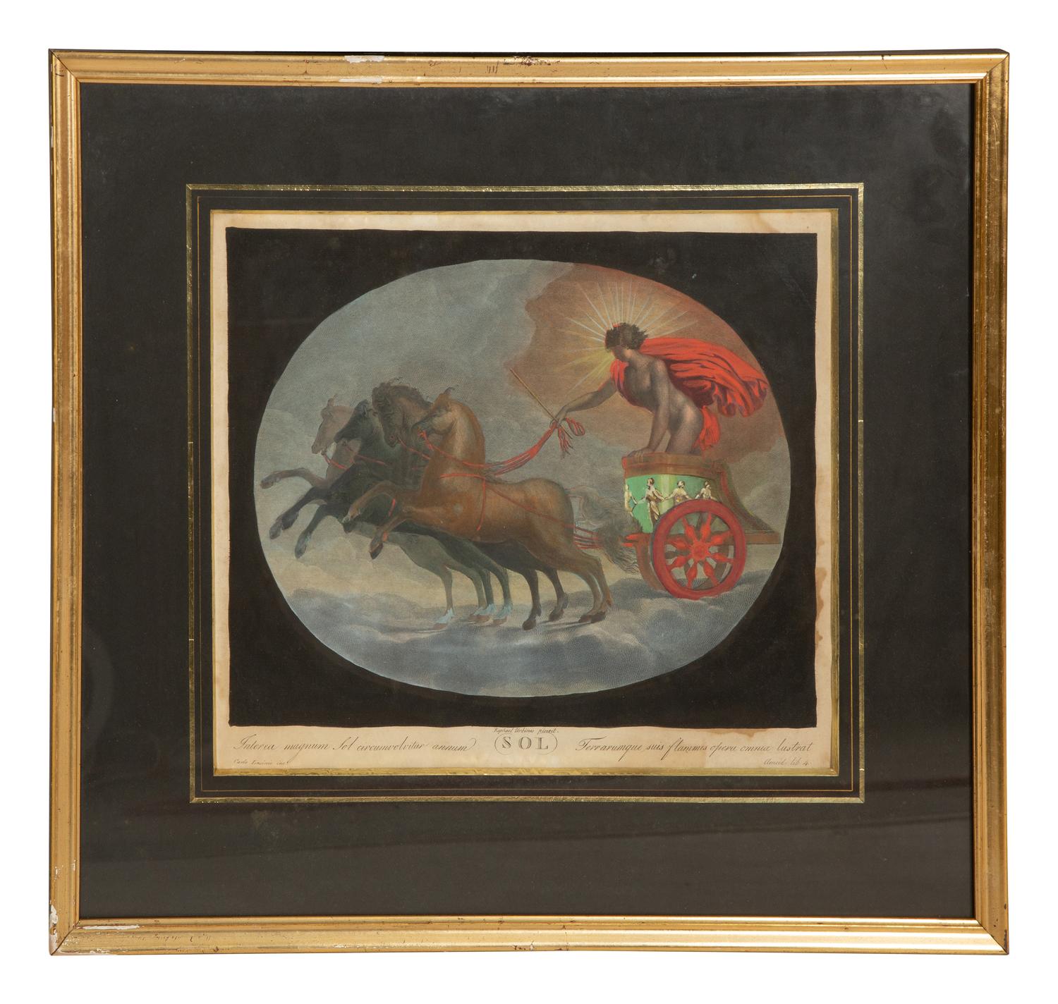 Eight Color Engravings by C. Lasinio after Raphael