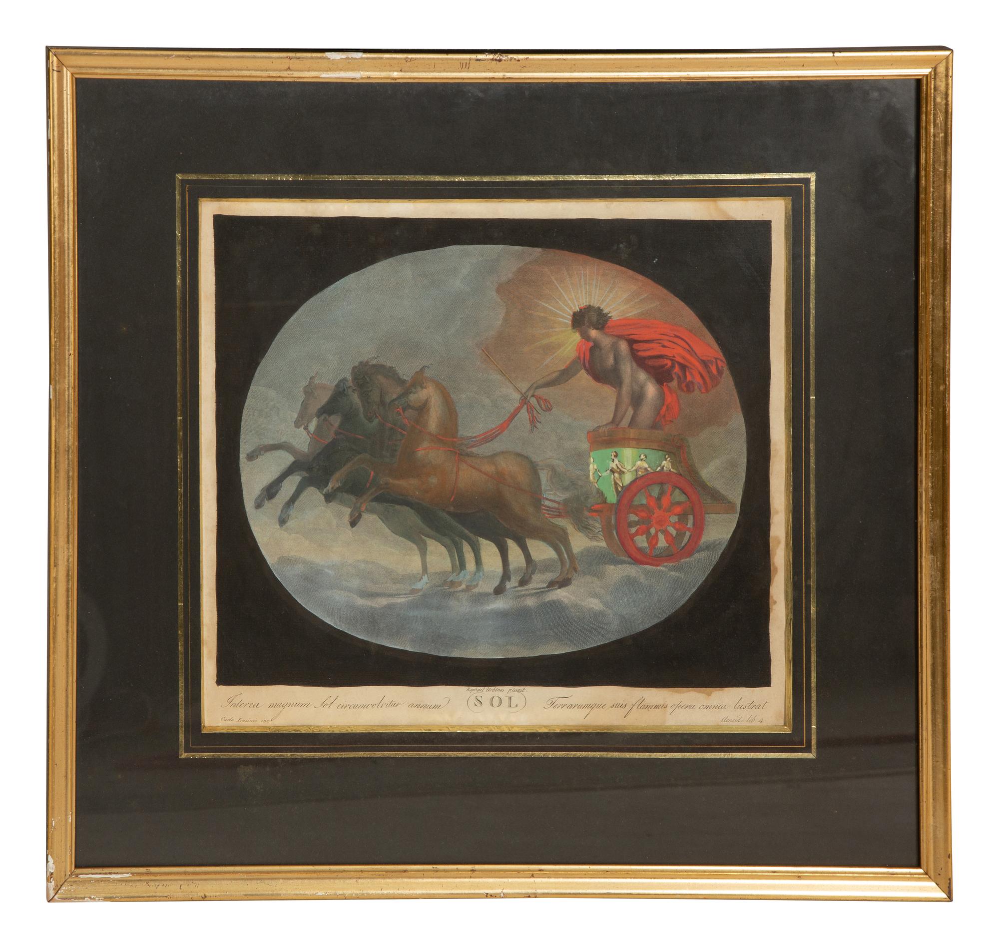 Eight Color Engravings by C. Lasinio after Raphael