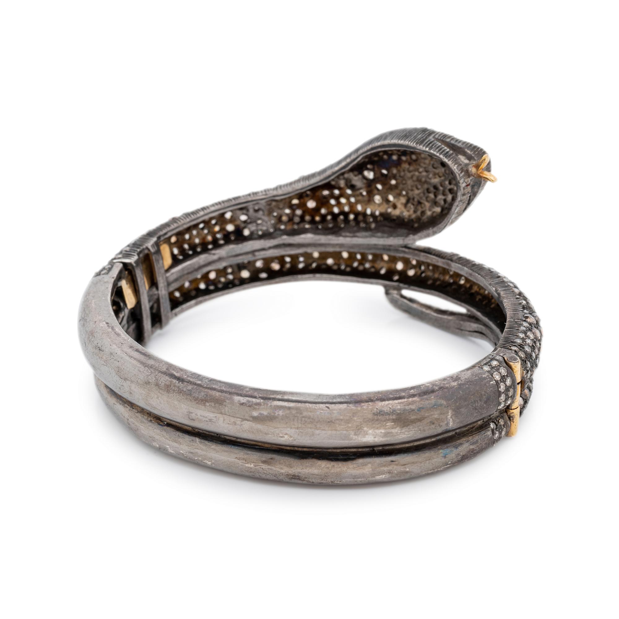 DIAMOND SNAKE BANGLE BRACELET