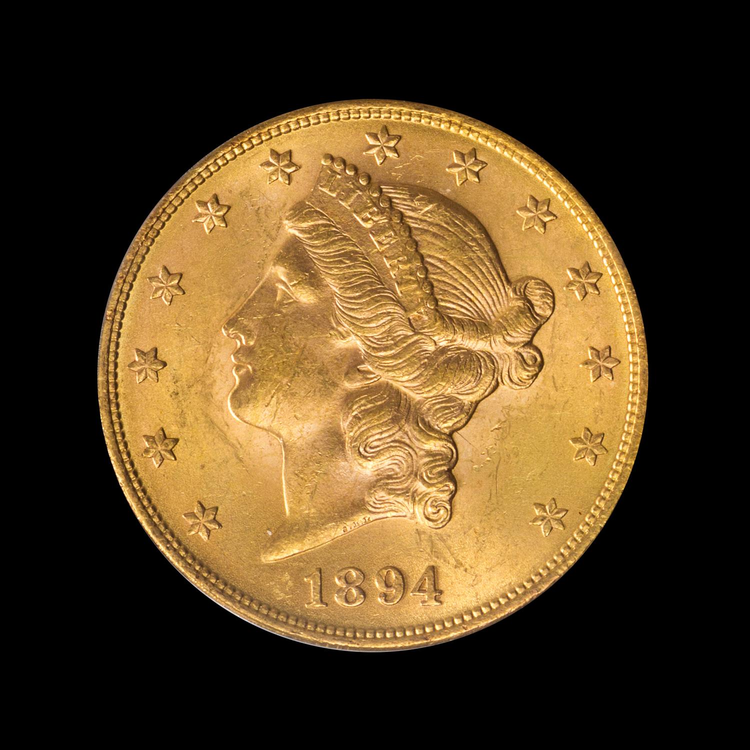 A United States 1894 Liberty Head $20 Gold Coin