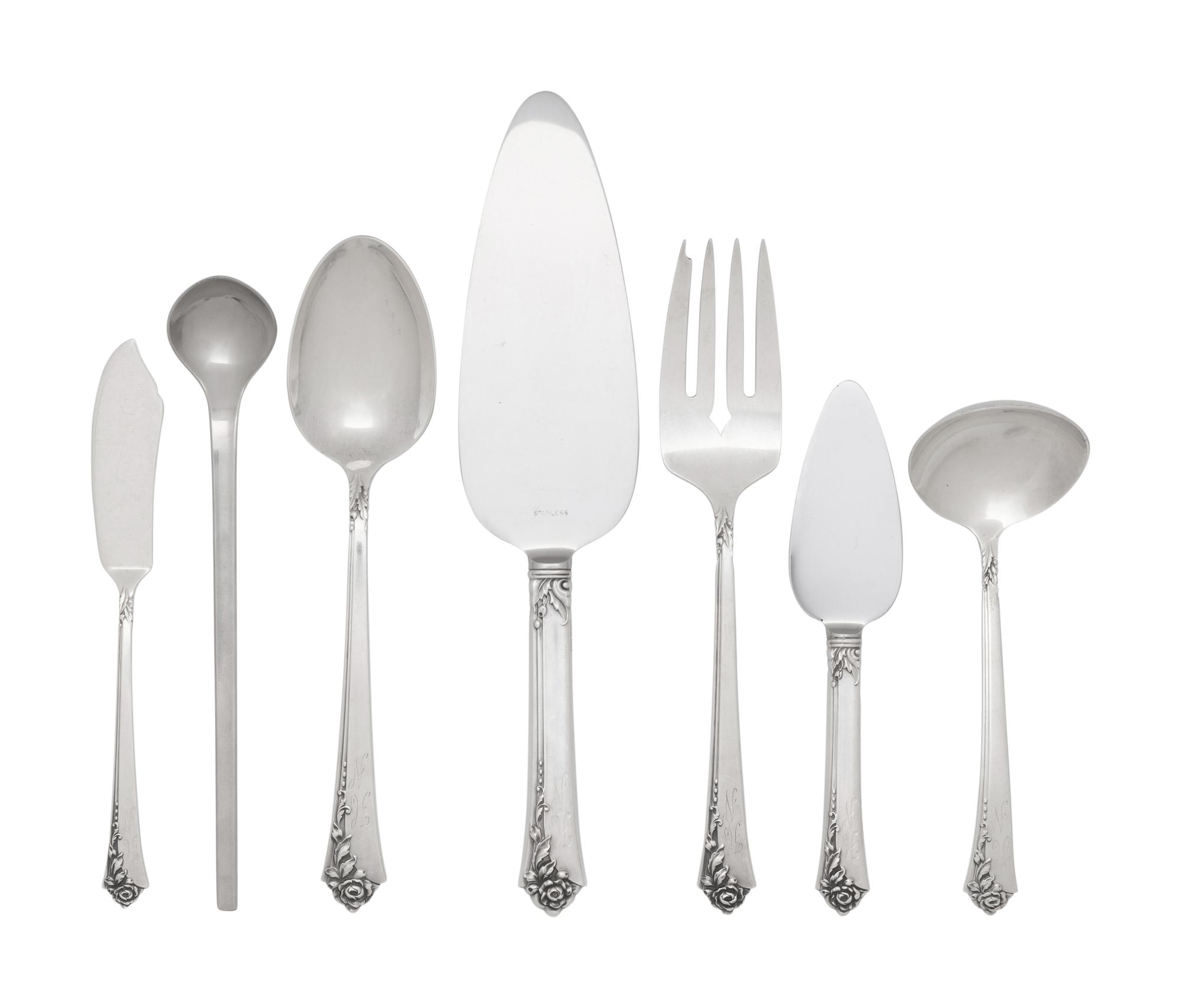 An American Silver Flatware Service
