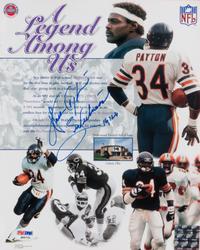 A Collection of Walter Payton Signed Autograph Displays