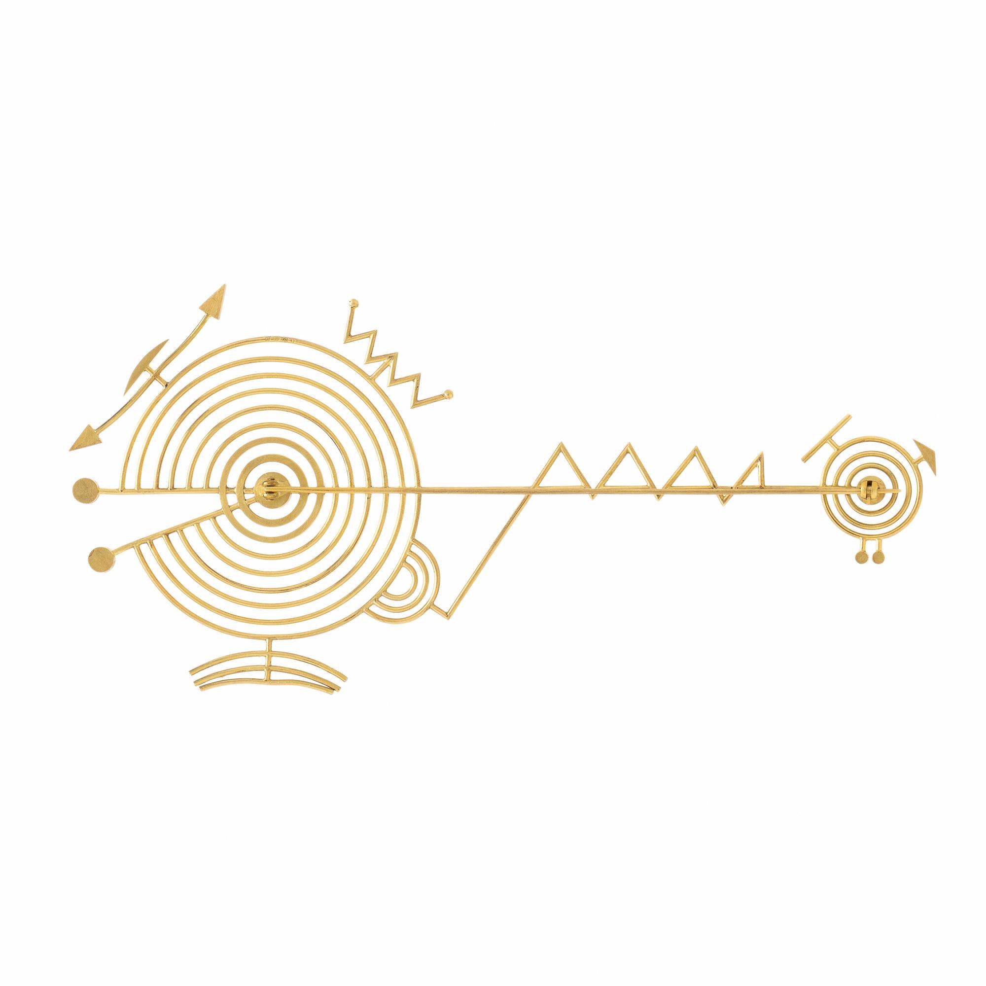 Wendy Ramshaw, Yellow Gold Wire Brooch