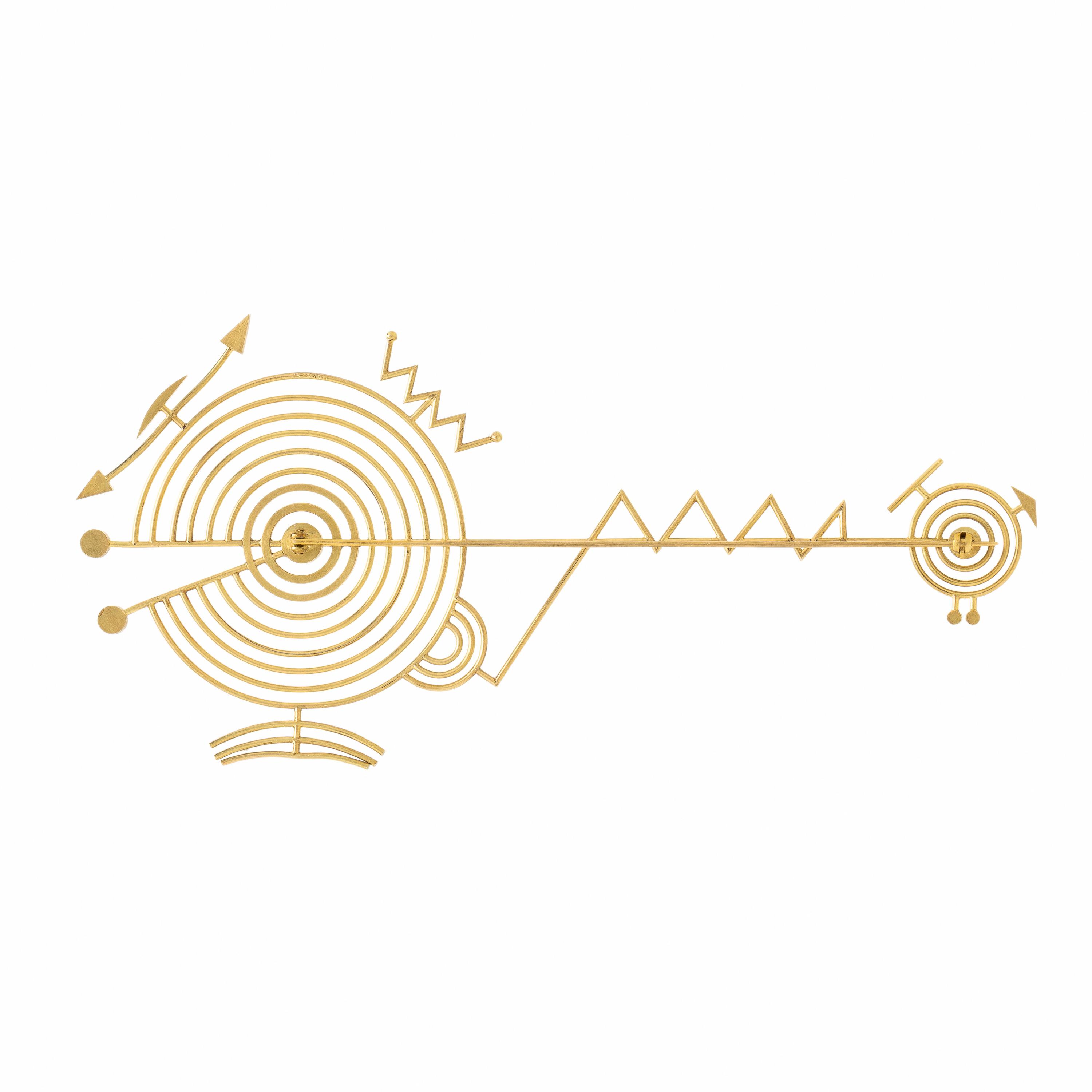 Wendy Ramshaw, Yellow Gold Wire Brooch