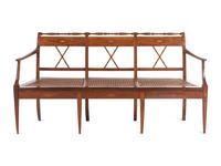 A French or Italian Provincial Fruitwood Bench