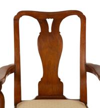 A Georgian Style Carved Mahogany Armchair