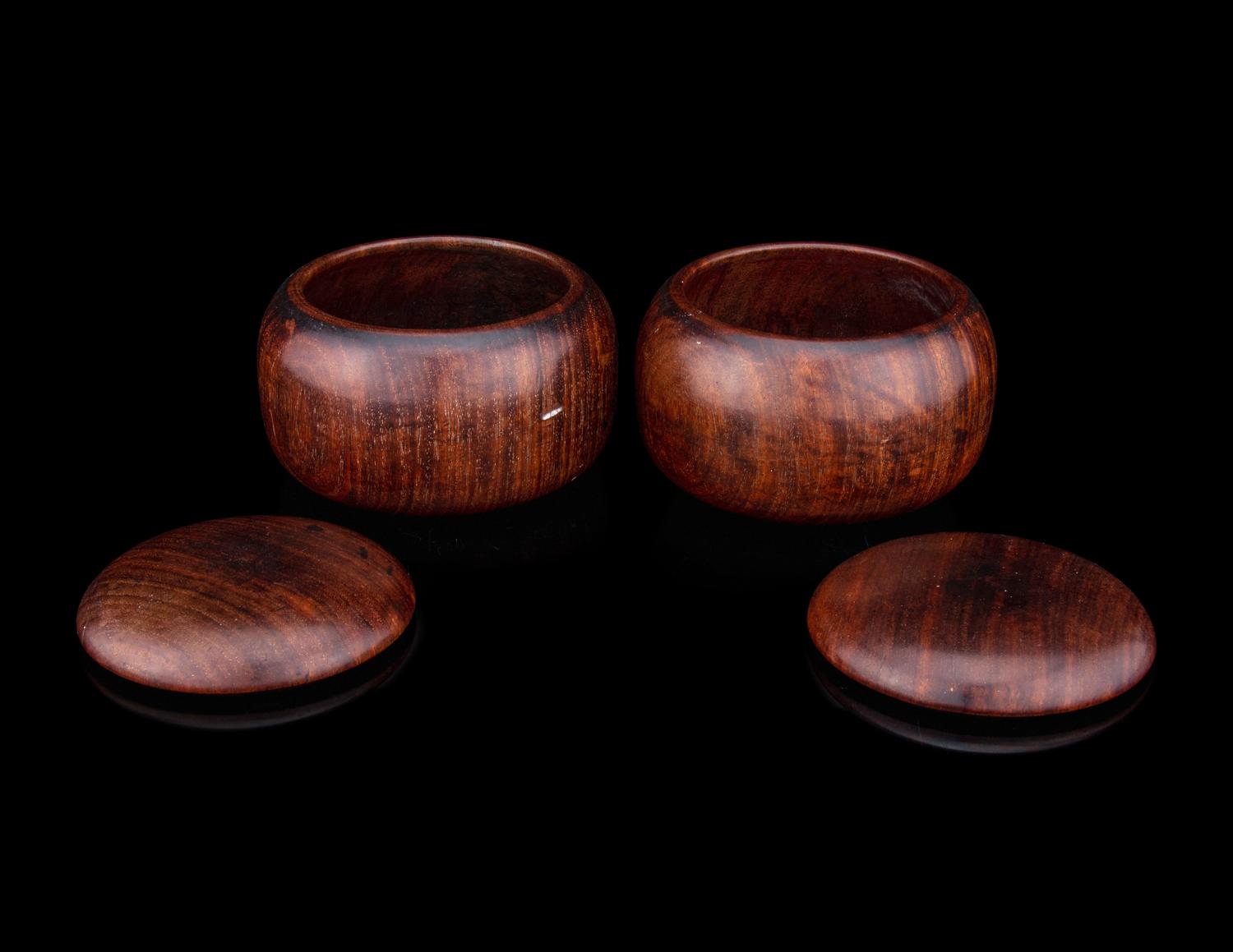 A Pair of Huanghuali Go Boxes and Covers