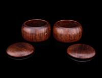 A Pair of Huanghuali Go Boxes and Covers