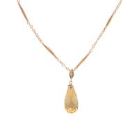 CITRINE BRIOLETTE PENDANT NECKLACE