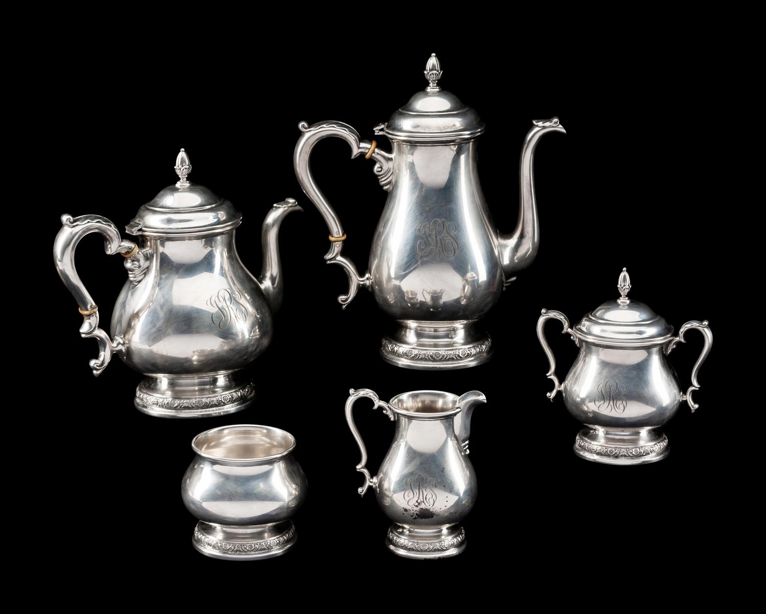 An American Silver Five-Piece Tea and Coffee Service