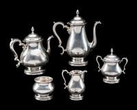 An American Silver Five-Piece Tea and Coffee Service
