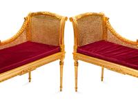 A Pair of Louis XVI Style Giltwood Benches