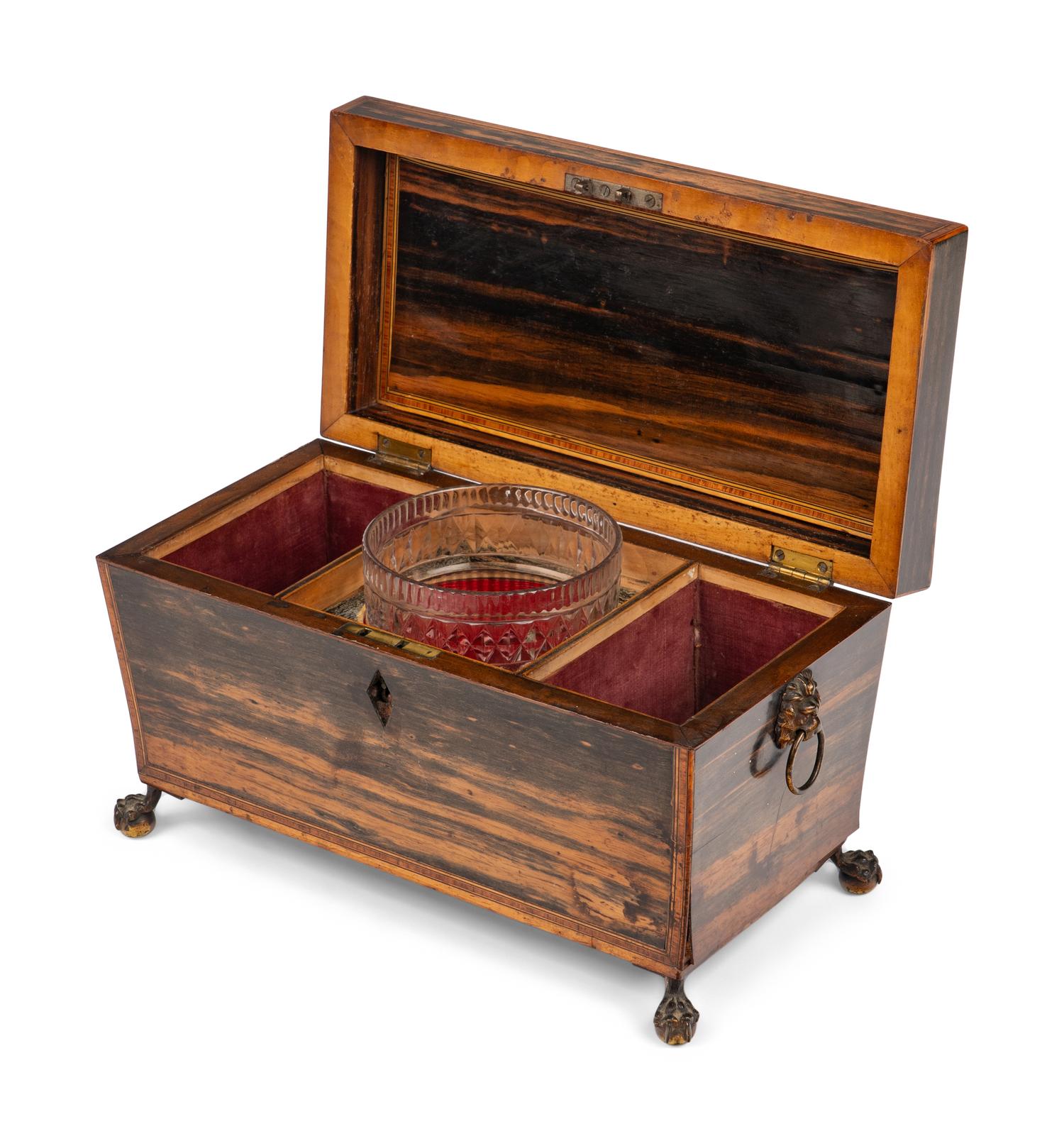A George III Calamander Tea Caddy
