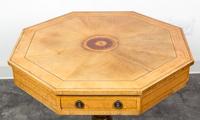A Georgian Style Satinwood Center Table Height 28 1/4 x width 29 1/2 inches. — 20TH CENTURY