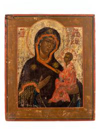 Russian Icon of The Mother of God Iverskaya — 19TH CENTURY