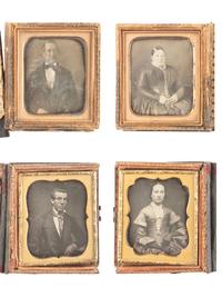 [EARLY PHOTOGRAPHY]. 16 sixth plate daguerreotypes housed in pairs within double-sided flip cases.
