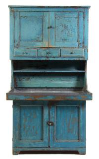 An American Painted Dry Sink Height 76 x width 42 x depth 25 inches. — 19TH CENTURY
