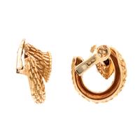 BOUCHERON, YELLOW GOLD AND DIAMOND 'SERPENT BOHÈME' EARCLIPS