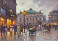 Edouard Leon Cortes, (French, 1882-1969), Place de L'Opera