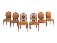 A Set of Six Louis XVI Style Dining Chairs