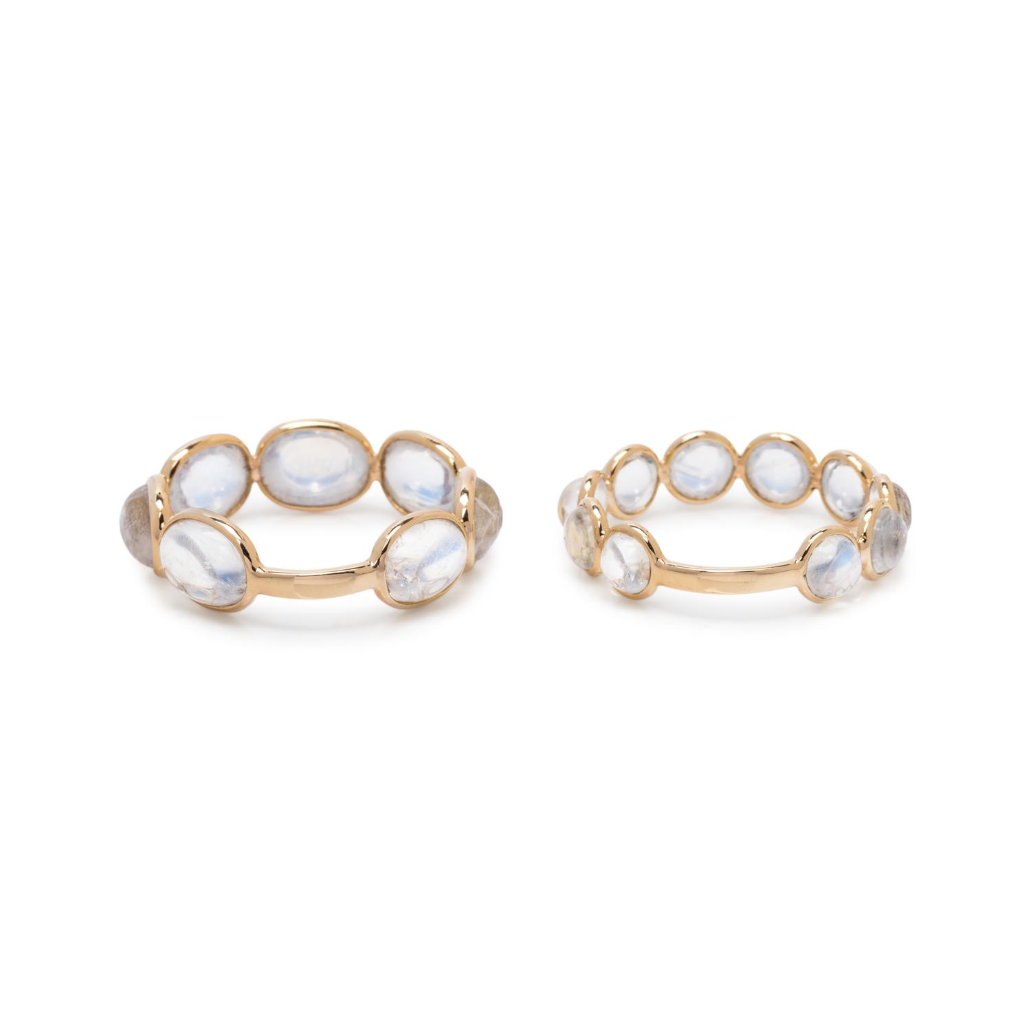 COLLECTION OF MOONSTONE RINGS