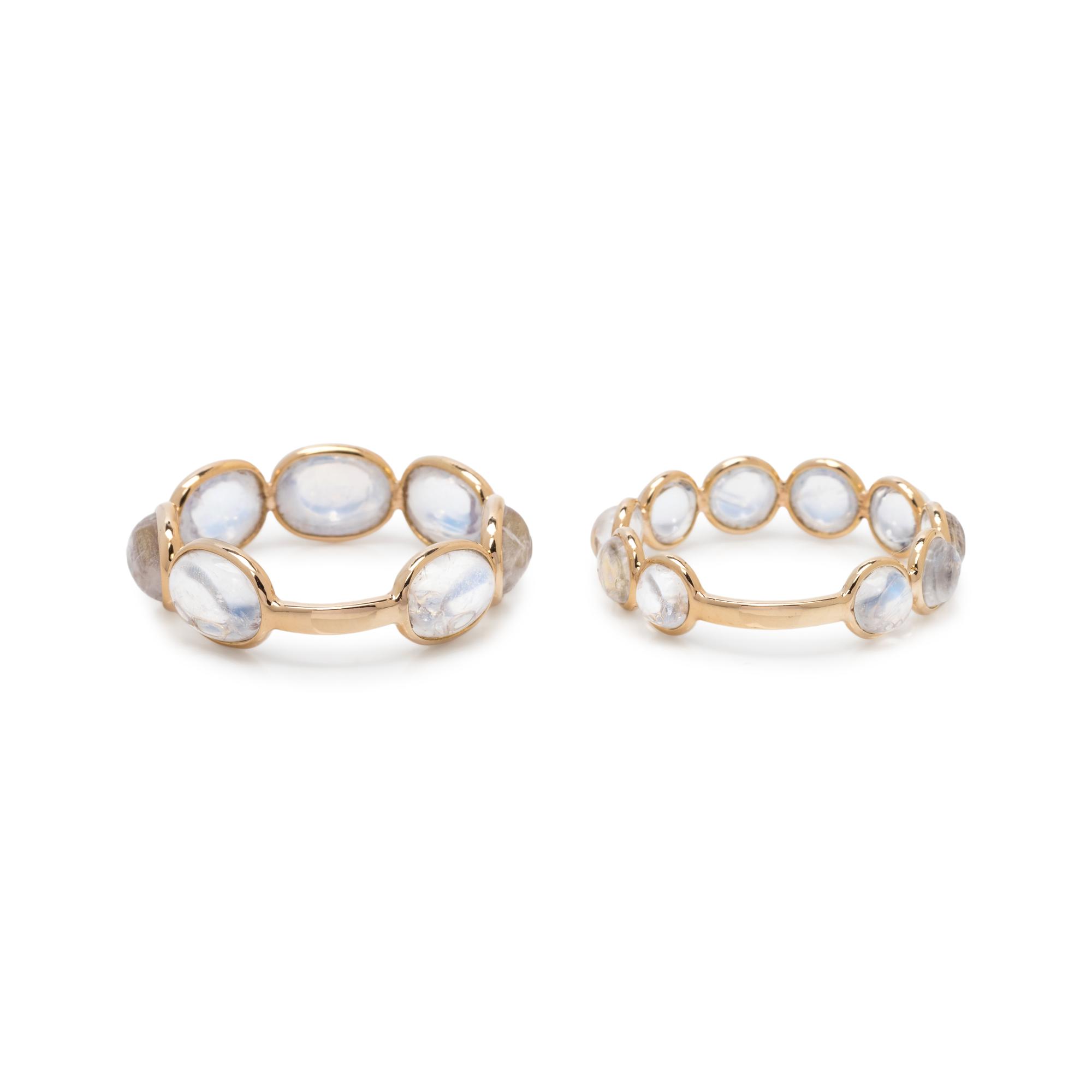 COLLECTION OF MOONSTONE RINGS