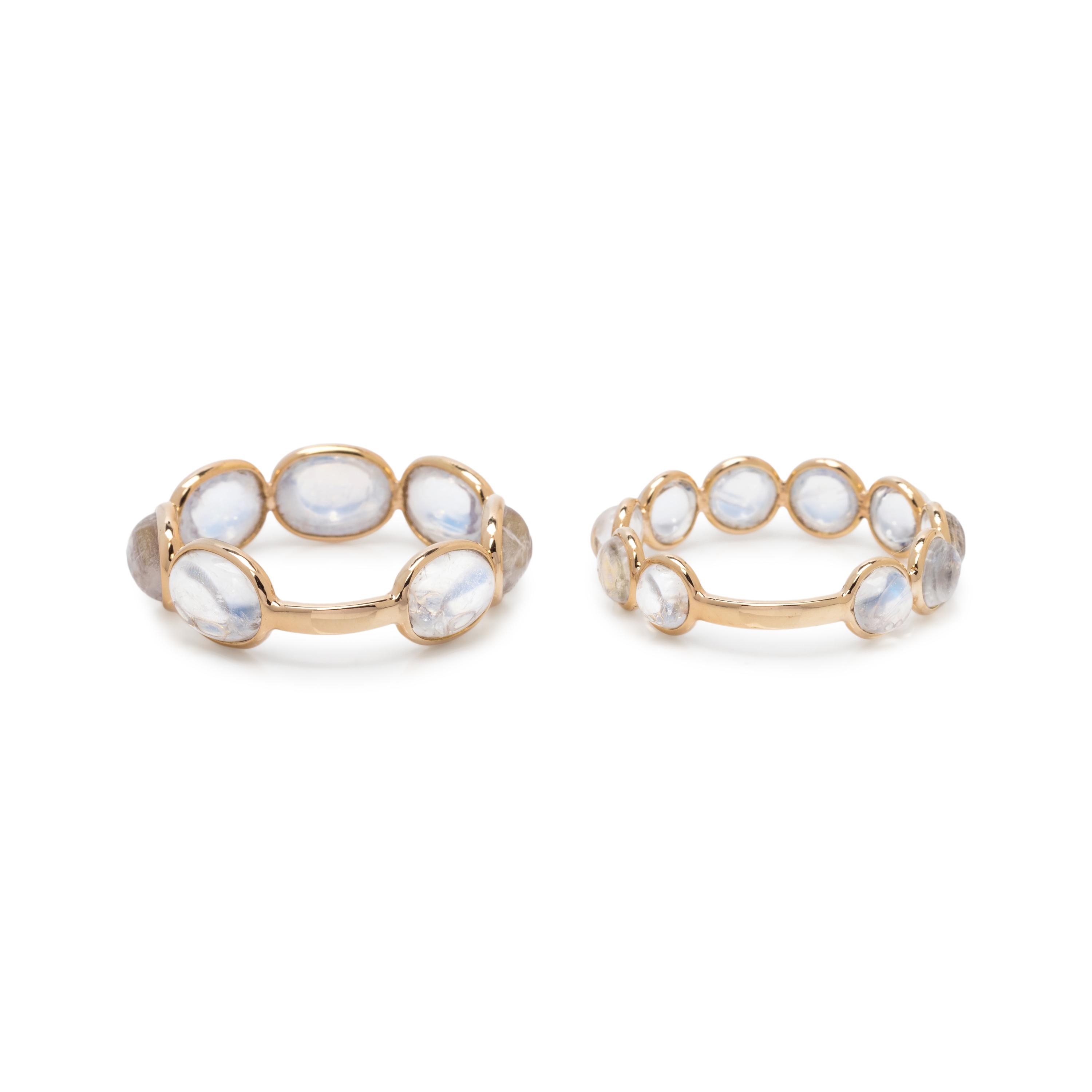 COLLECTION OF MOONSTONE RINGS