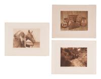 CURTIS, Edward S., photographer. 80 volume photogravures on tissue of Native American subjects.