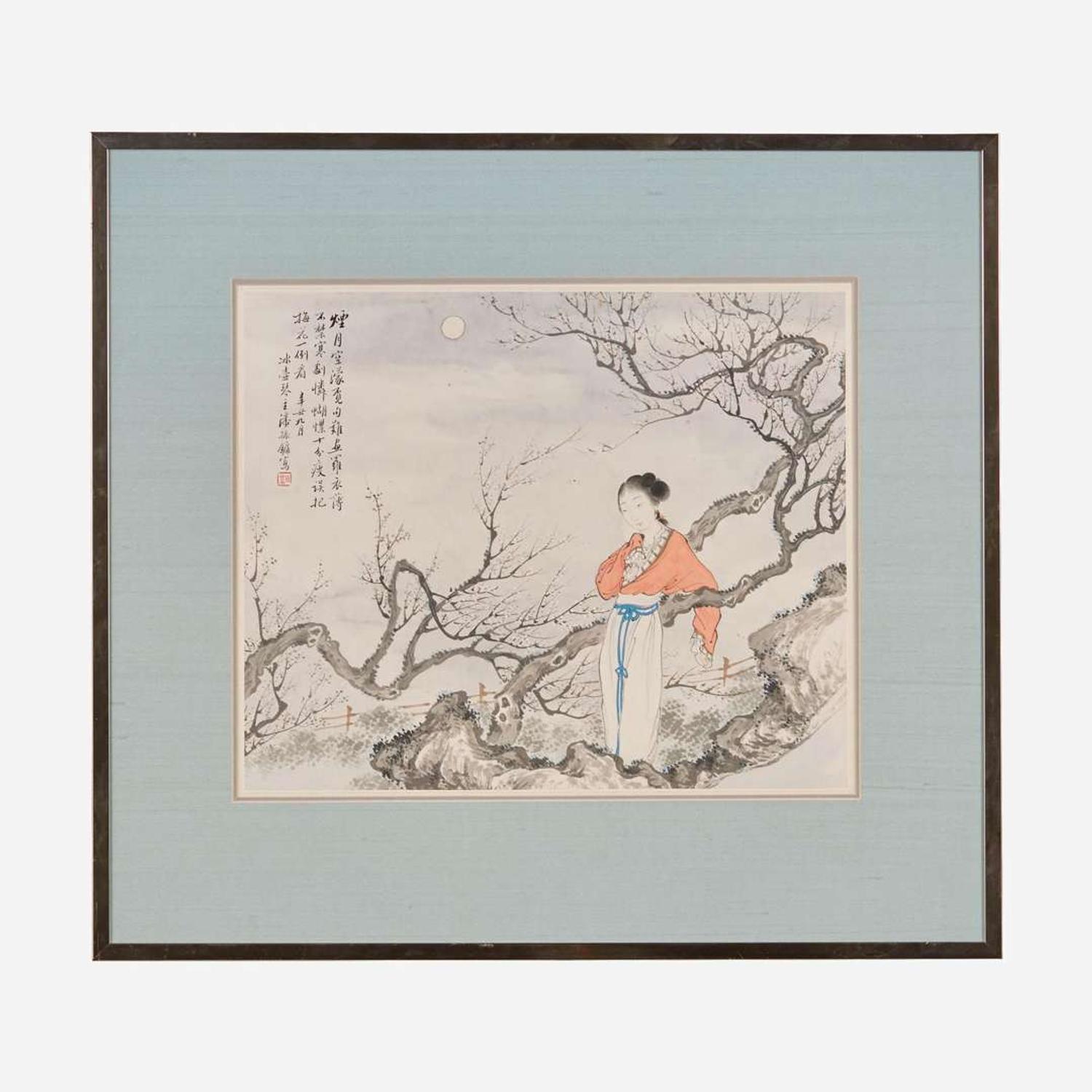 Pan Zhenyong 美人赏梅图 潘振镛 (Chinese b.1852-d.1921)