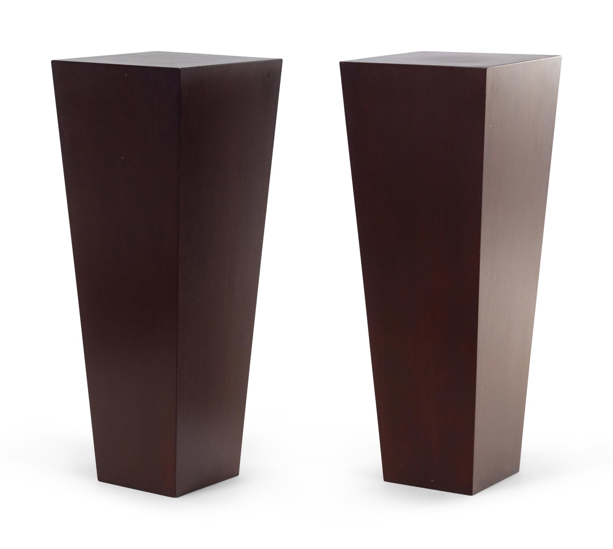 A Pair of Mahogany Pedestals