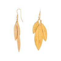 YELLOW GOLD LEAF EARRINGS