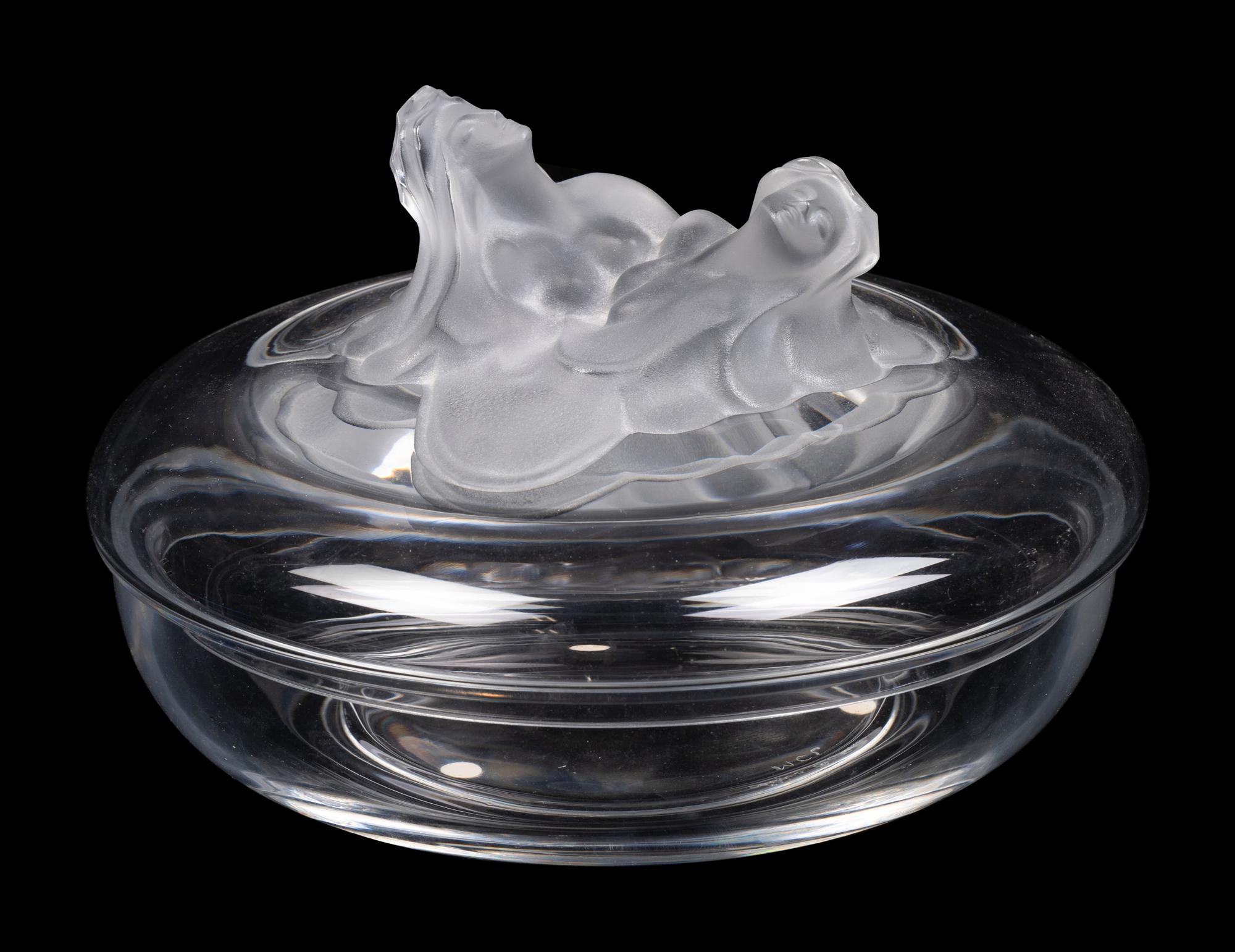 A Lalique Capucines Bowl and Another Lalique Bowl