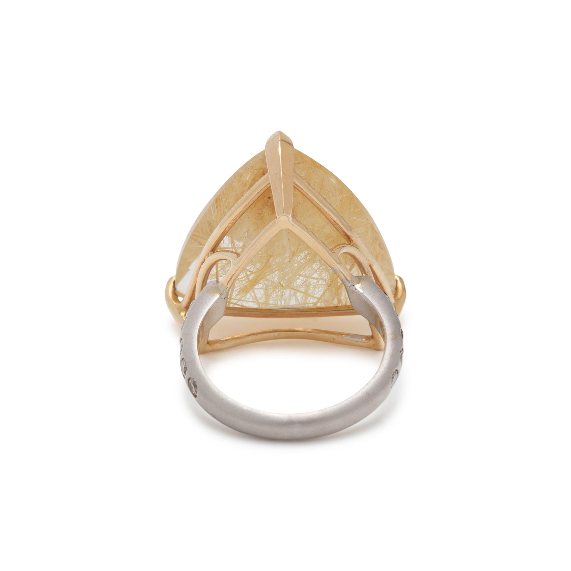 RUTILATED QUARTZ AND DIAMOND RING
